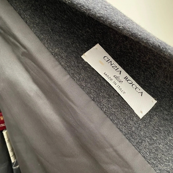 Cinzia Rocca - Designer Made in Italy Long Wool Coat - Picture 6 of 7